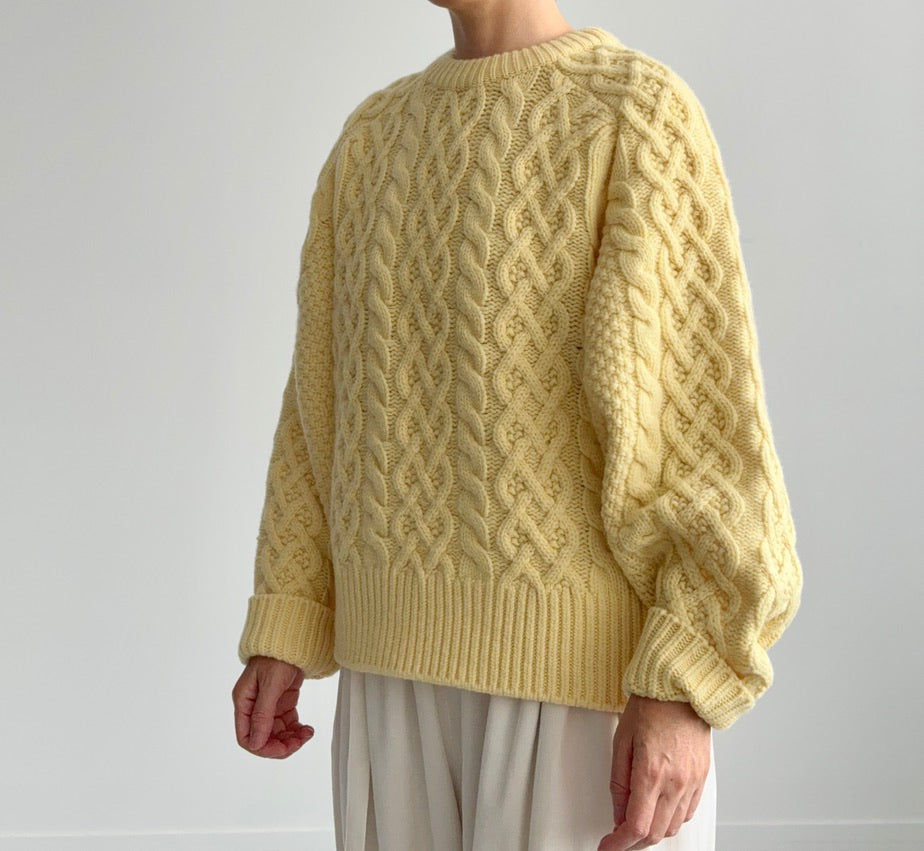 VOLUME SLEEVE ALAN KNIT PULLOVER (YELLOW) TENNE HANDCRAFTED MODERN ニット 通販　取扱店