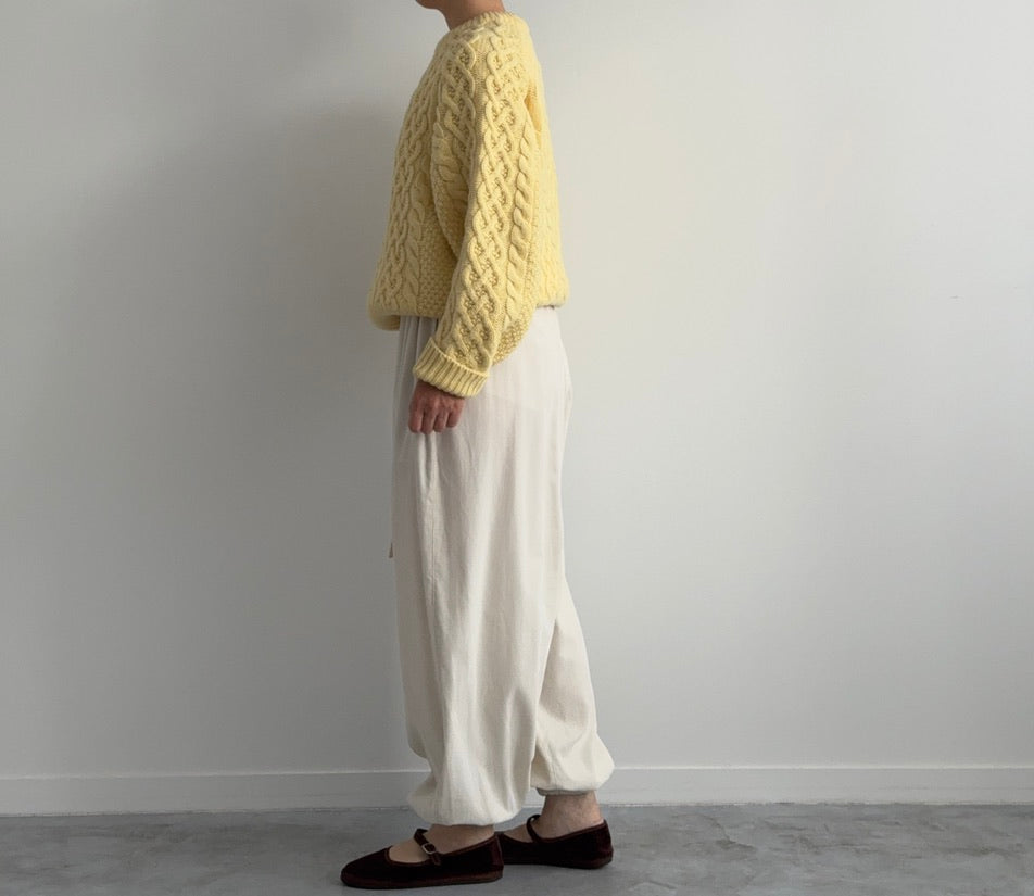 VOLUME SLEEVE ALAN KNIT PULLOVER (YELLOW) TENNE HANDCRAFTED MODERN ニット 通販　取扱店