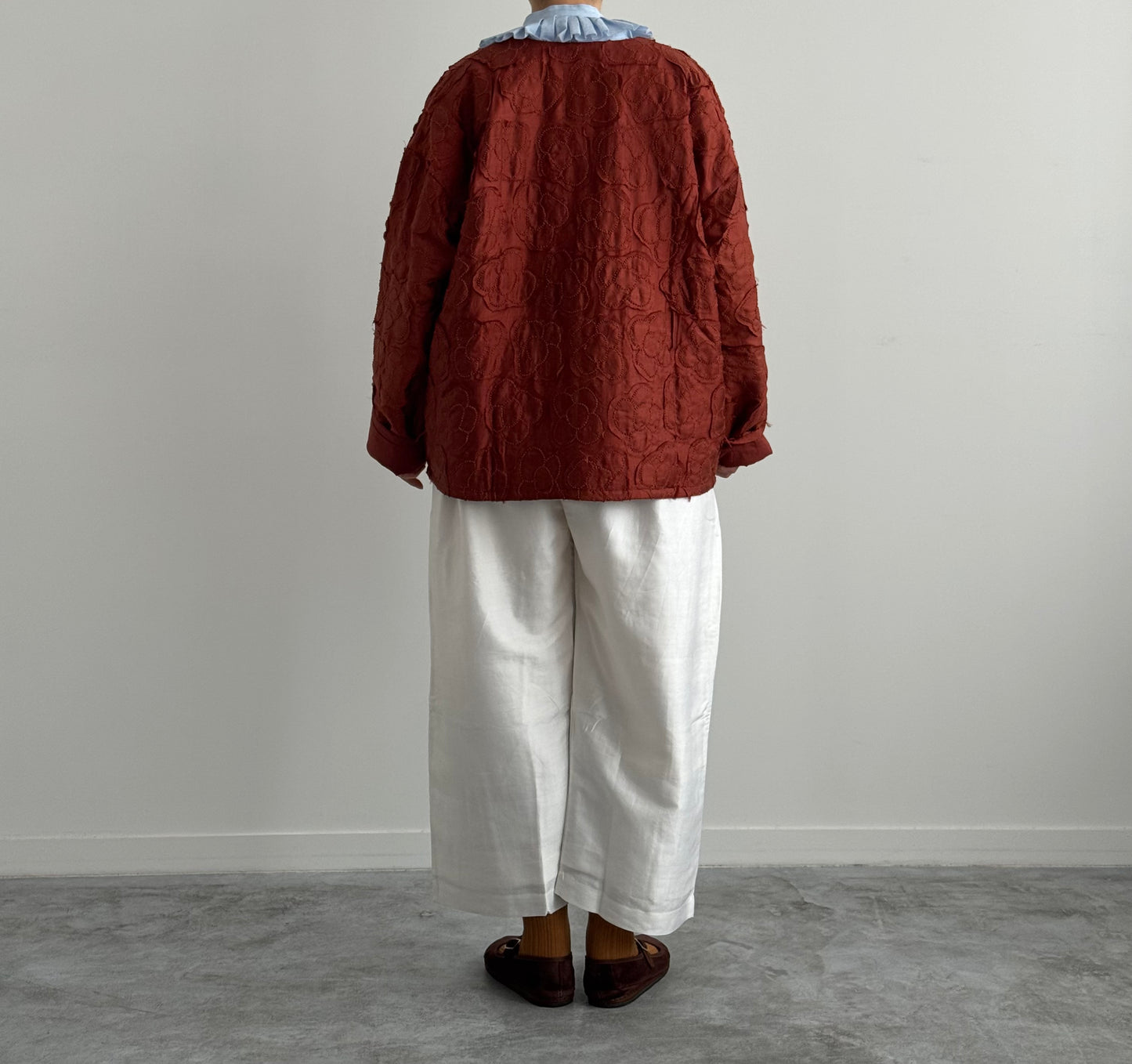 FLOWER QUILTING BLOUSON　BUNON　ブノン　ブルゾン　通販　広島　着画　後ろ姿

