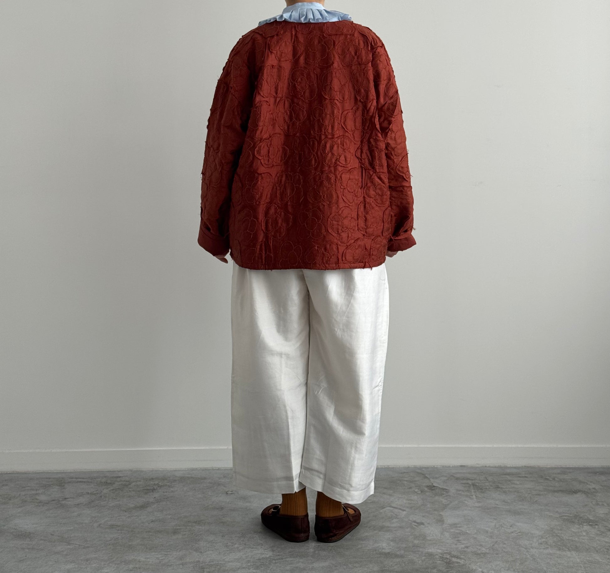 FLOWER QUILTING BLOUSON　BUNON　ブノン　ブルゾン　通販　広島　着画　後ろ姿
