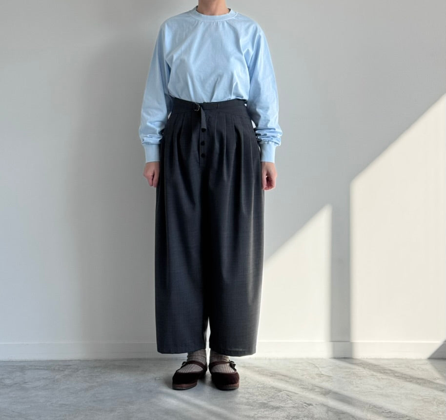 GARMENT DYED SOLID T-SHIRT (LONG SLEEVE) Yonetomi 米富繊維　長袖Tシャツ　通販　取扱店
