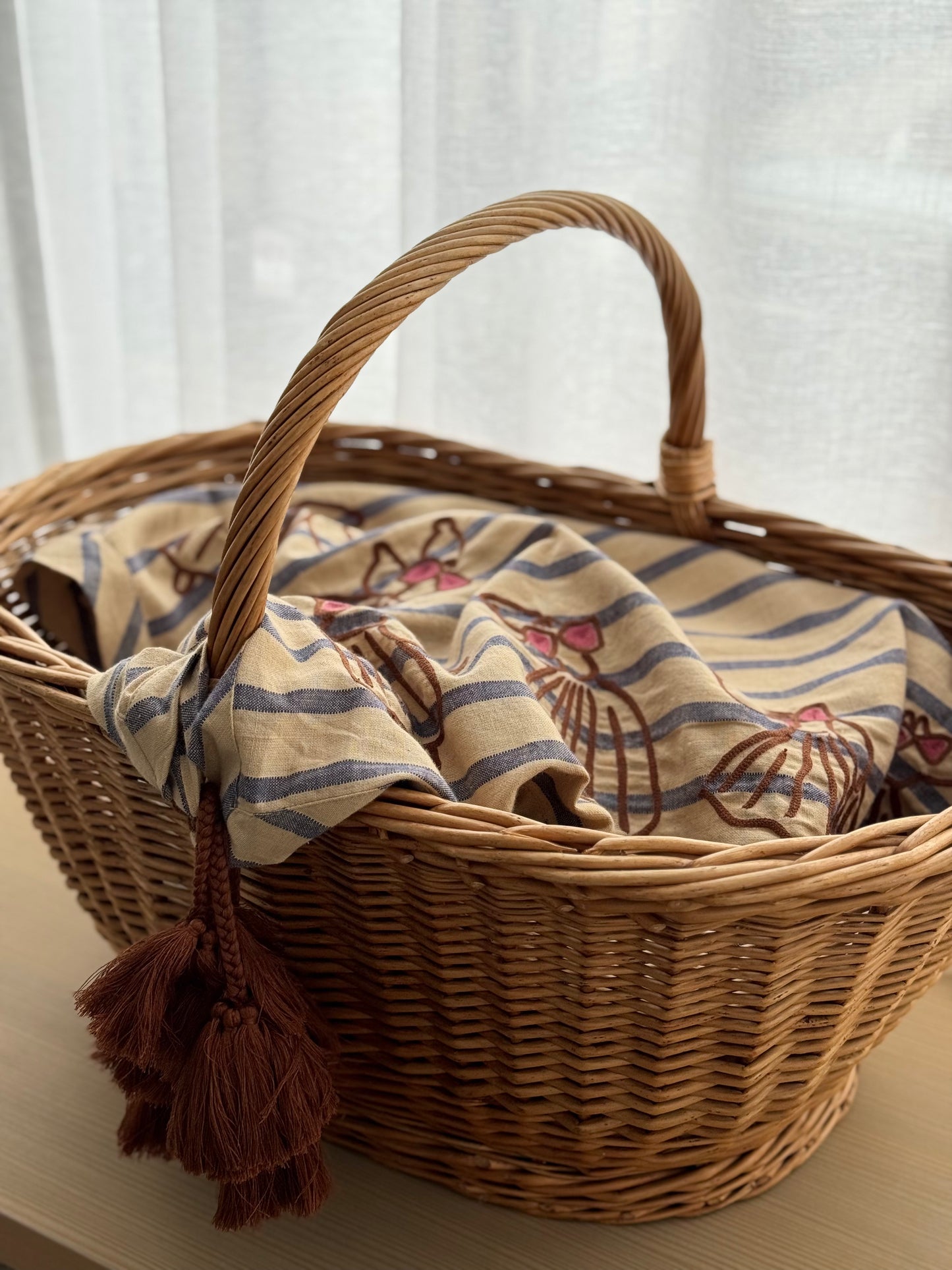 TASSEL SCARF (DANSE EMBROIDERY)　BUNON ブノン　スカーフ　通販　取扱店