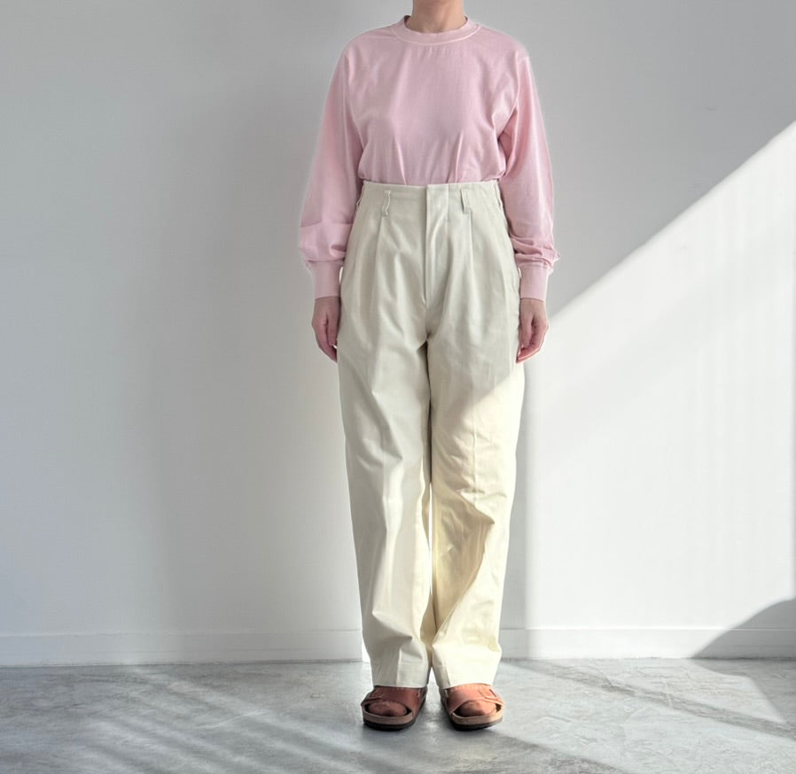 GARMENT DYED SOLID T-SHIRT (LONG SLEEVE) Yonetomi 米富繊維　長袖Tシャツ　通販　取扱店