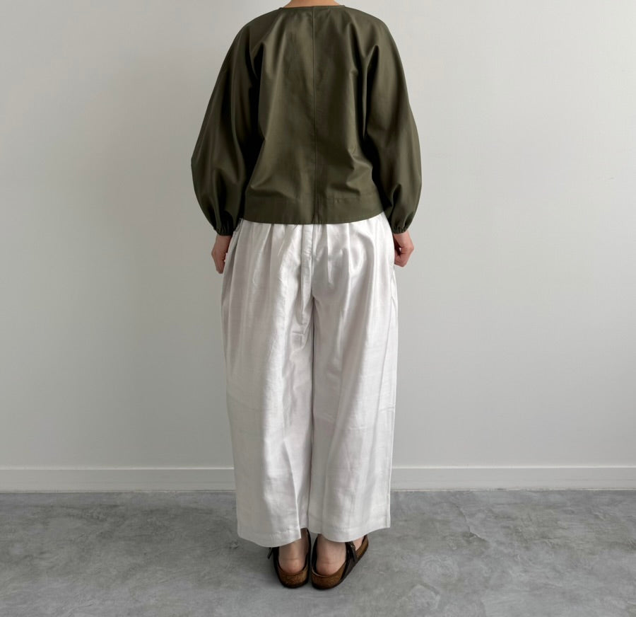 VOLUME SLEEVE PULLOVER (OLIVE)　TENNE HANDCRAFTED MODERN ブラウス　通販　取扱店