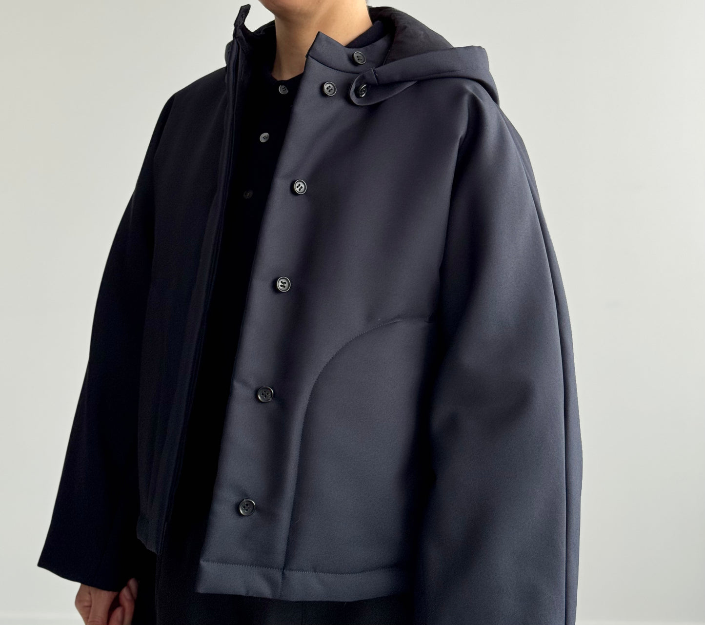 PADDED SHORT HOOD COAT