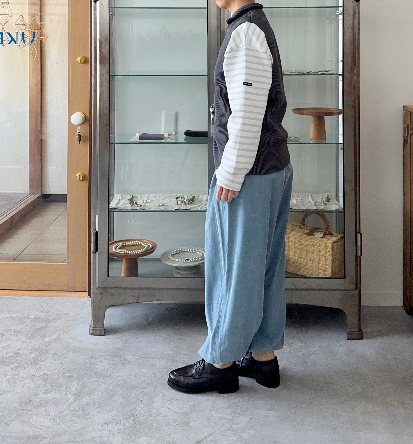 MERCERIZED COTTON RIB KNIT V/T　ベスト　Yonetomi　米富繊維　通販　取扱店