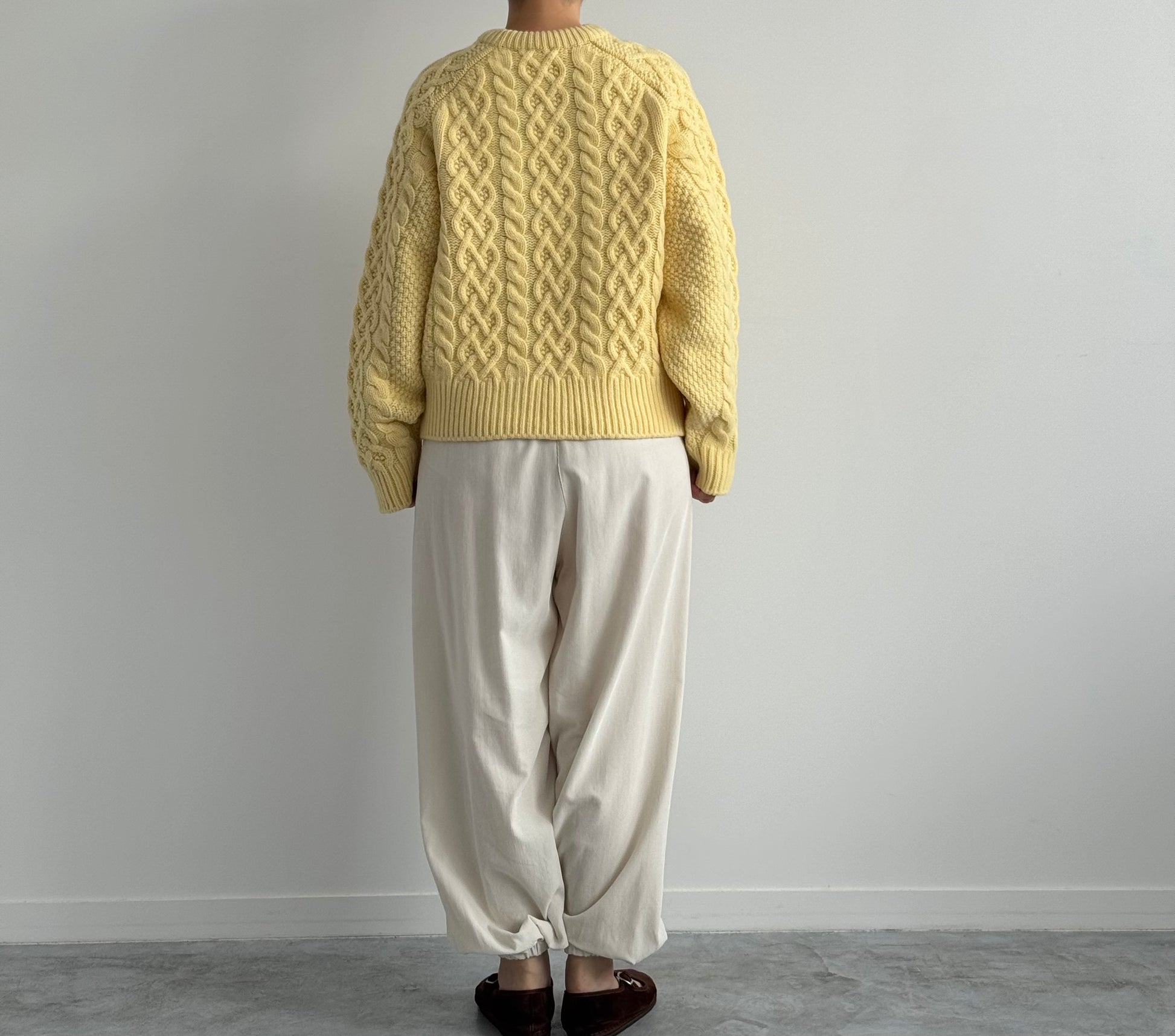 VOLUME SLEEVE ALAN KNIT PULLOVER (YELLOW) TENNE HANDCRAFTED MODERN ニット 通販　取扱店
