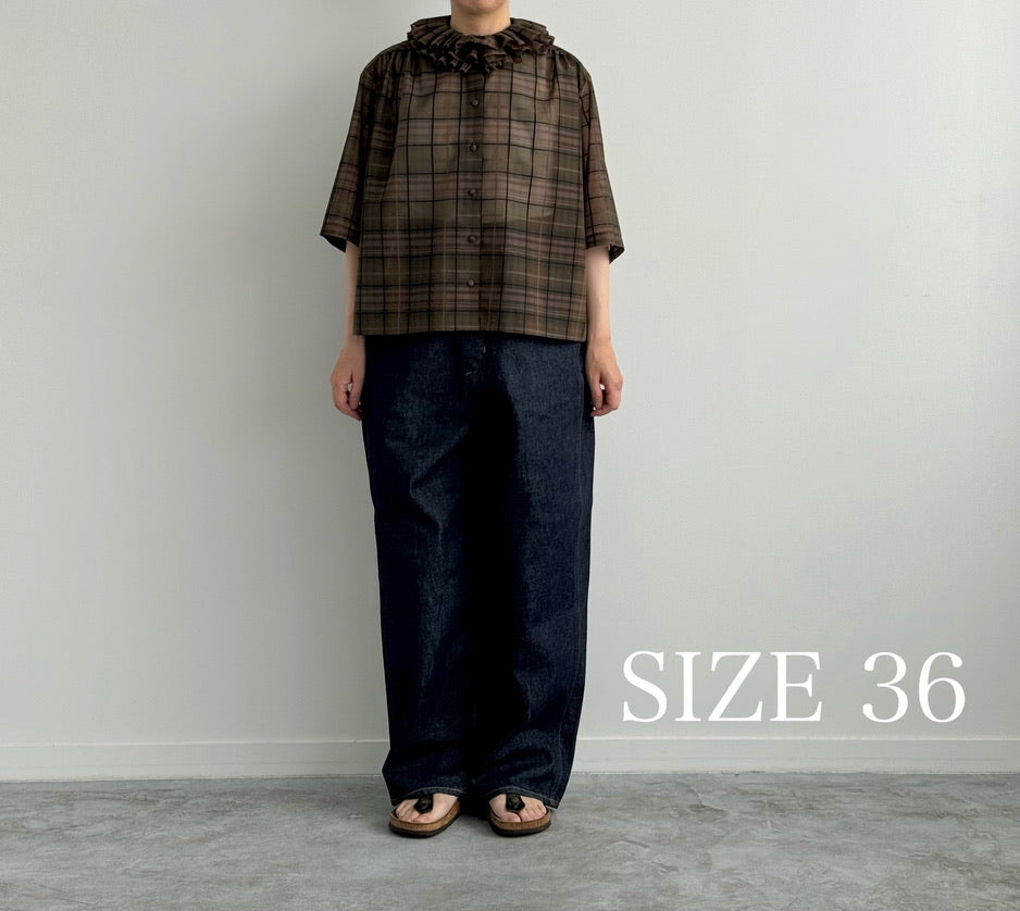 BAGGY DENIM (ONE WASH) MORIKA バギーデニム 通販　取扱店　着画 36 正面