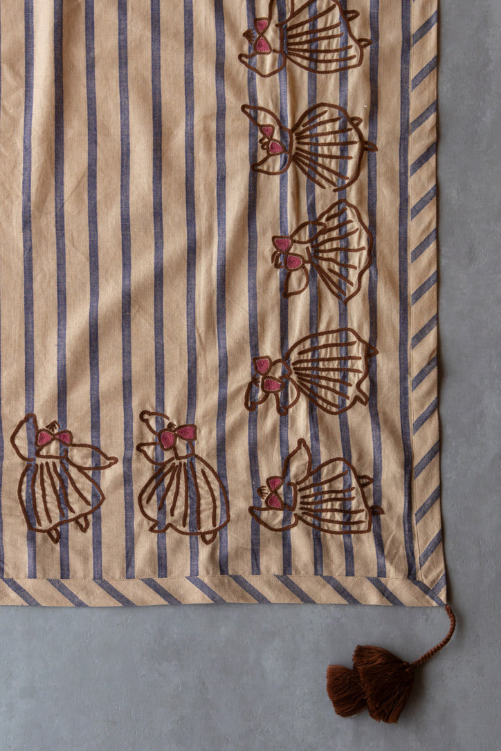TASSEL SCARF (DANSE EMBROIDERY)　BUNON ブノン　スカーフ　通販　取扱店