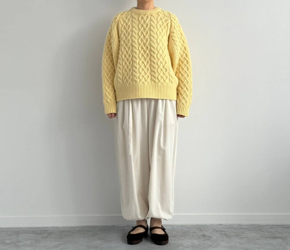 VOLUME SLEEVE ALAN KNIT PULLOVER (YELLOW) TENNE HANDCRAFTED MODERN ニット 通販　取扱店