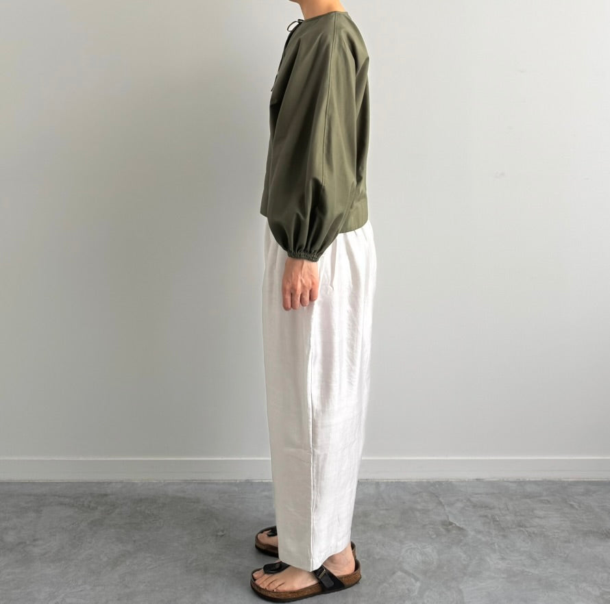 VOLUME SLEEVE PULLOVER (OLIVE)　TENNE HANDCRAFTED MODERN ブラウス　通販　取扱店