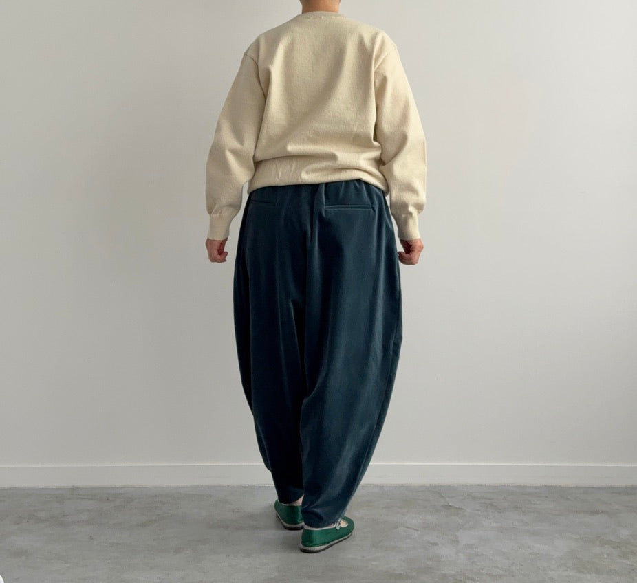 3 TUCK TAPERED PANTS ( BLUE )