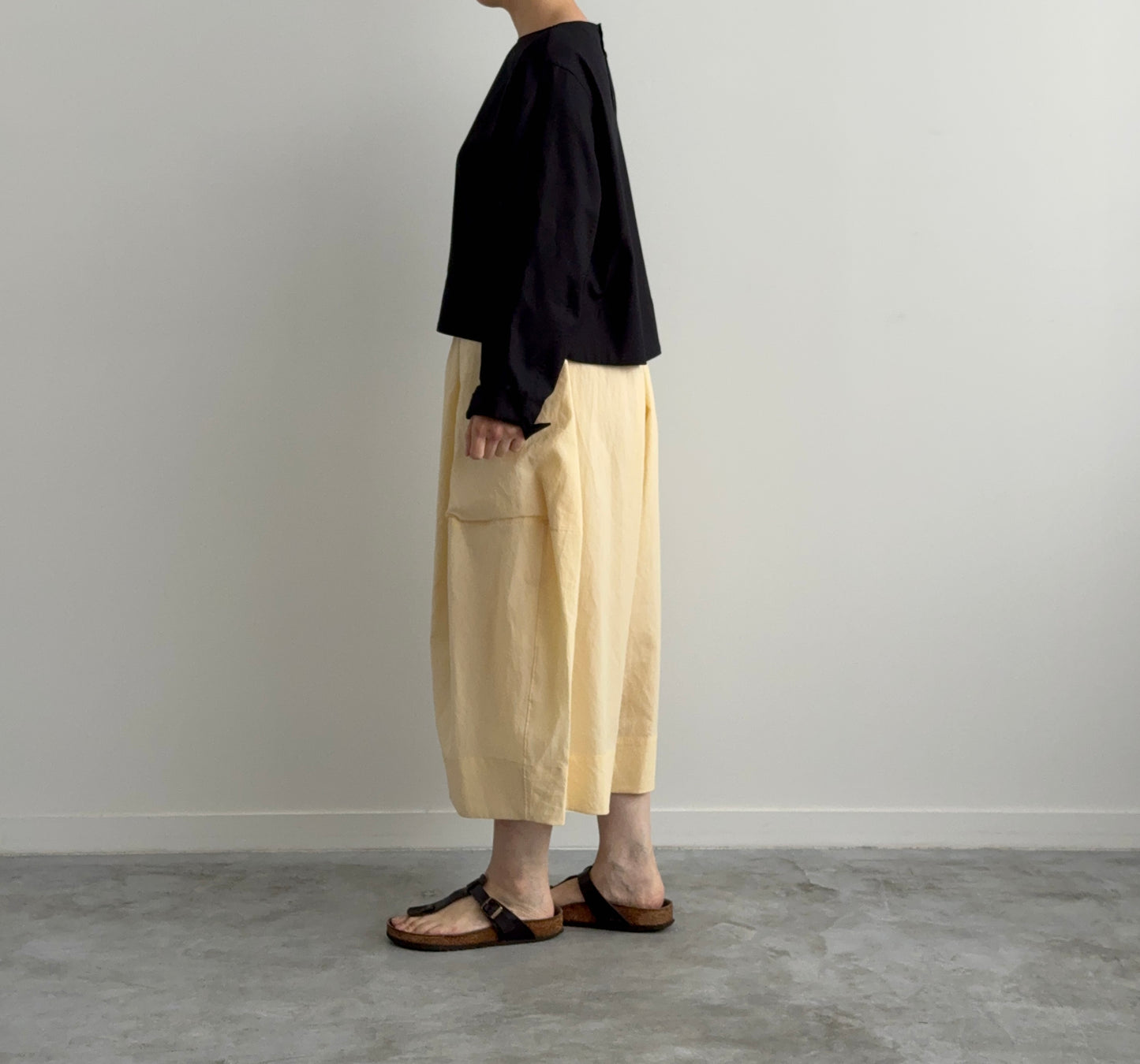 BIG POCKET CULOTTES (CREAM YELLOW)