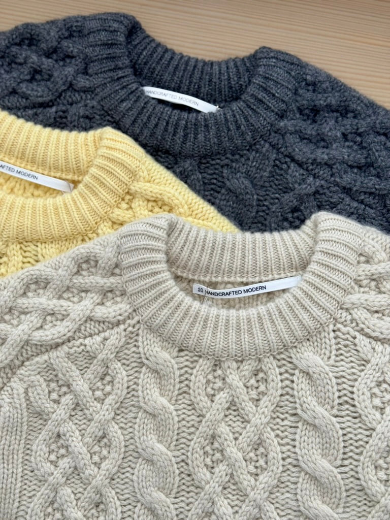 VOLUME SLEEVE ALAN KNIT PULLOVER (CHARCOAL) TENNE HANDCRAFTED MODERN ニット 通販　取扱店