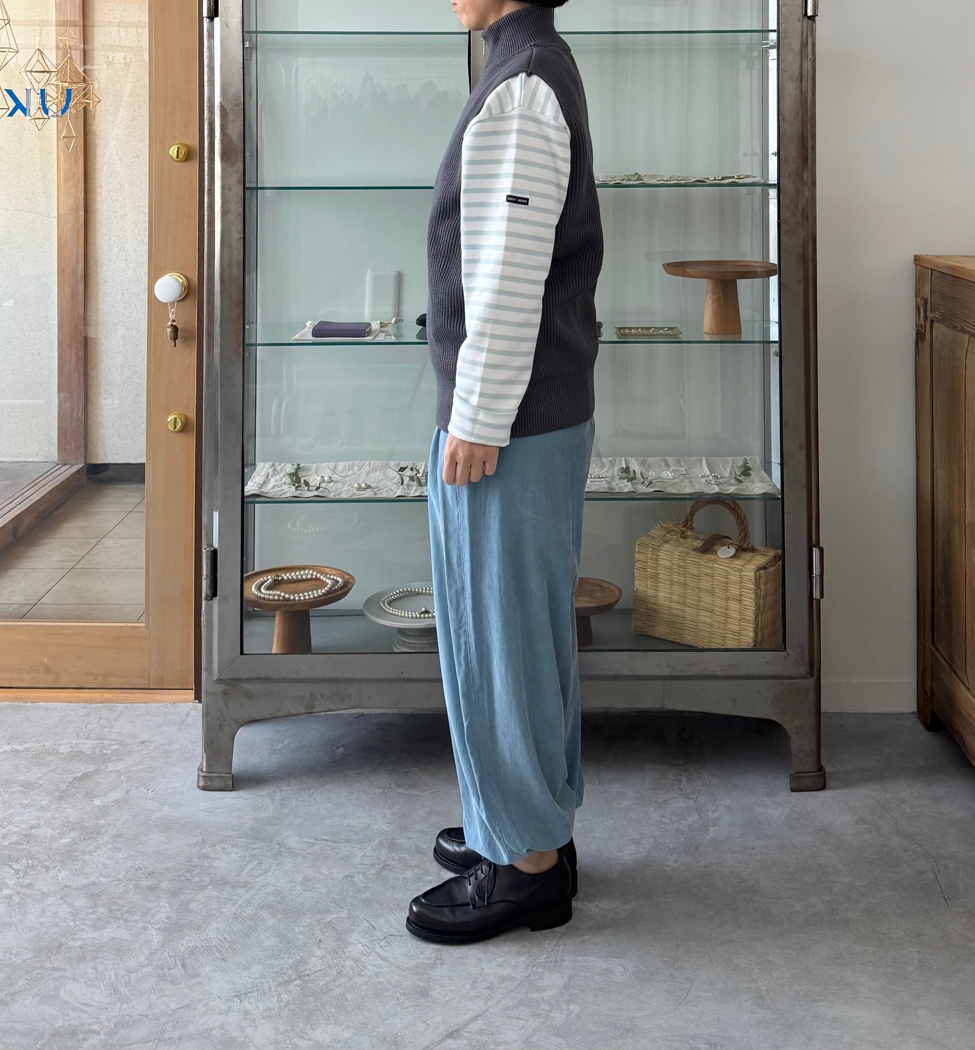 MERCERIZED COTTON RIB KNIT V/T　ベスト　Yonetomi　米富繊維　通販　取扱店