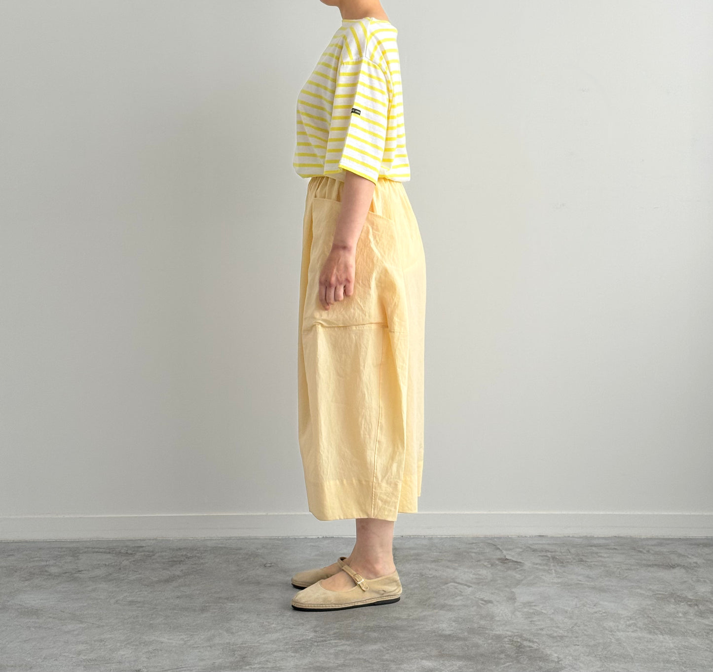 BIG POCKET CULOTTES (CREAM YELLOW)