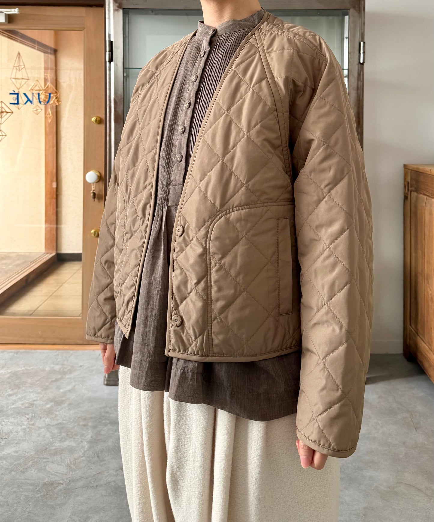 リバーシブルキルティングジャケット 　Porter des boutons　ポルテデブトン　通販　取扱店