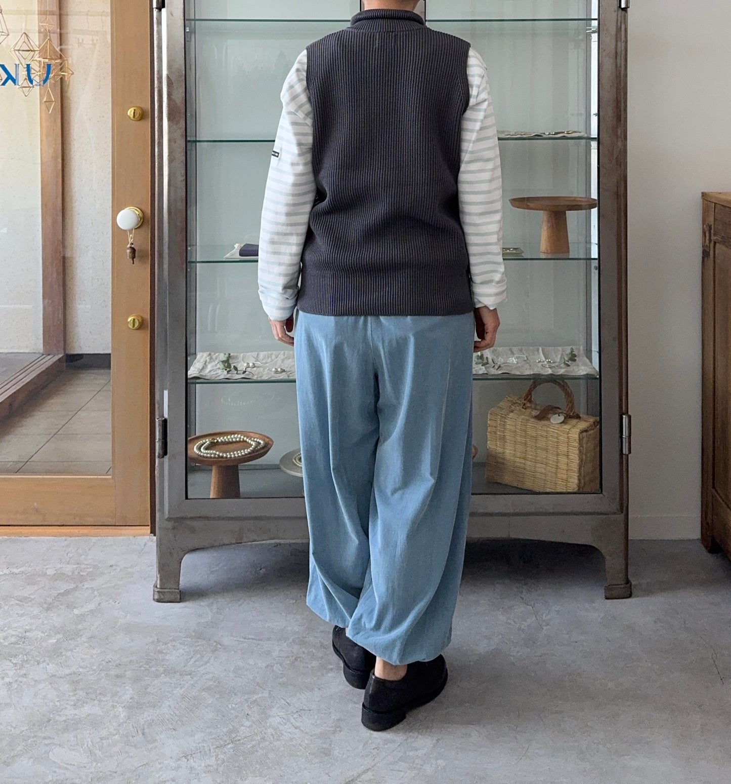 MERCERIZED COTTON RIB KNIT V/T　ベスト　Yonetomi　米富繊維　通販　取扱店