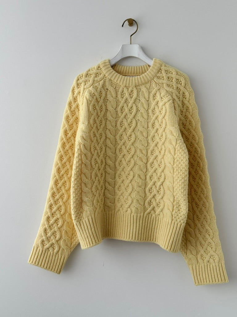 VOLUME SLEEVE ALAN KNIT PULLOVER (YELLOW) TENNE HANDCRAFTED MODERN ニット 通販　取扱店