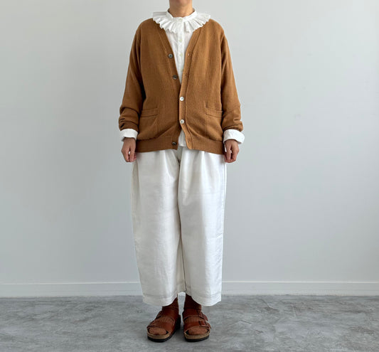 ORGANIC BROWN COTTON KNIT C/D　Yonetomi 米富繊維　着画　正面です