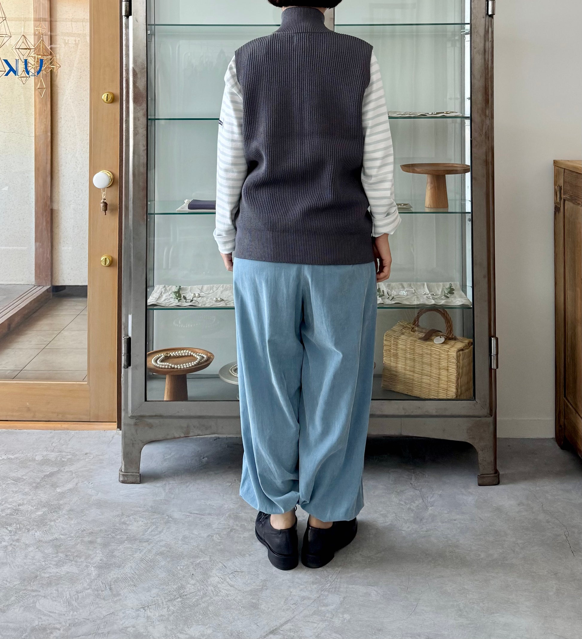 MERCERIZED COTTON RIB KNIT V/T　ベスト　Yonetomi　米富繊維　通販　取扱店