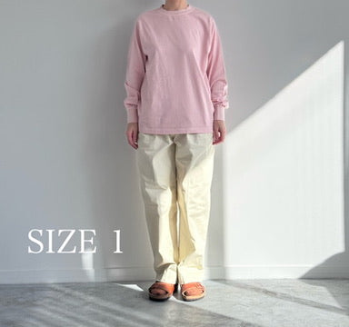 GARMENT DYED SOLID T-SHIRT (LONG SLEEVE) Yonetomi 米富繊維　長袖Tシャツ　通販　取扱店