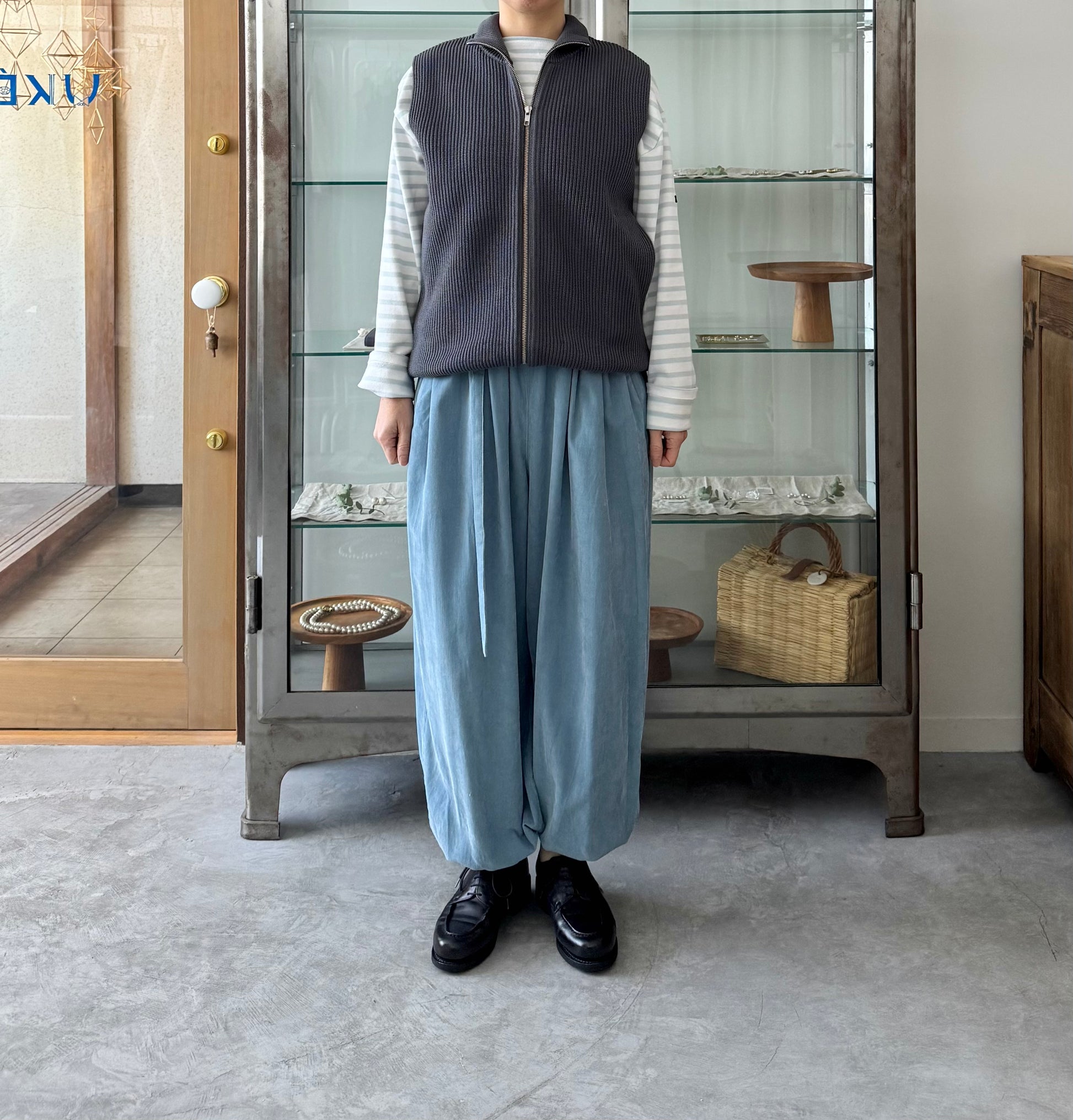 MERCERIZED COTTON RIB KNIT V/T　ベスト　Yonetomi　米富繊維　通販　取扱店