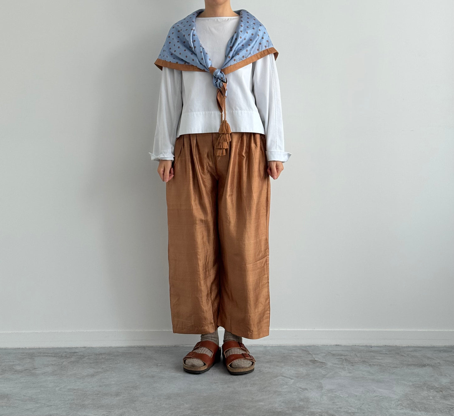 Khadi Scarf (Polka dots)　BUNON ブノン　スカーフ　通販　取扱店