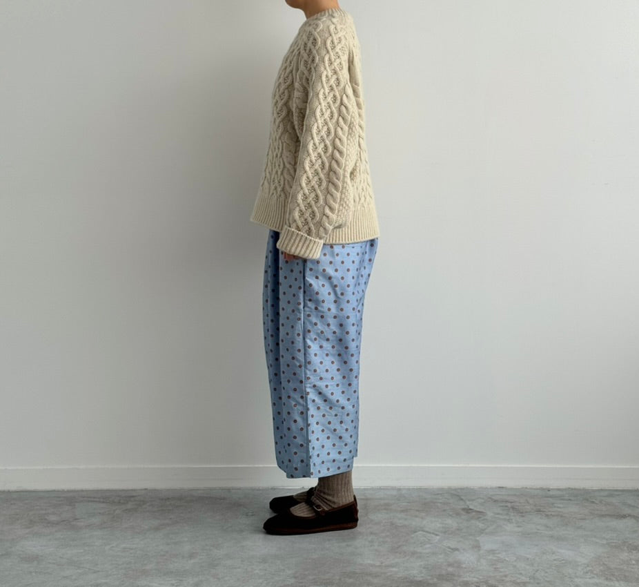 TUCK PANTS ( POLKA DOTS)　BUNON ドット柄パンツ　通販　取扱店