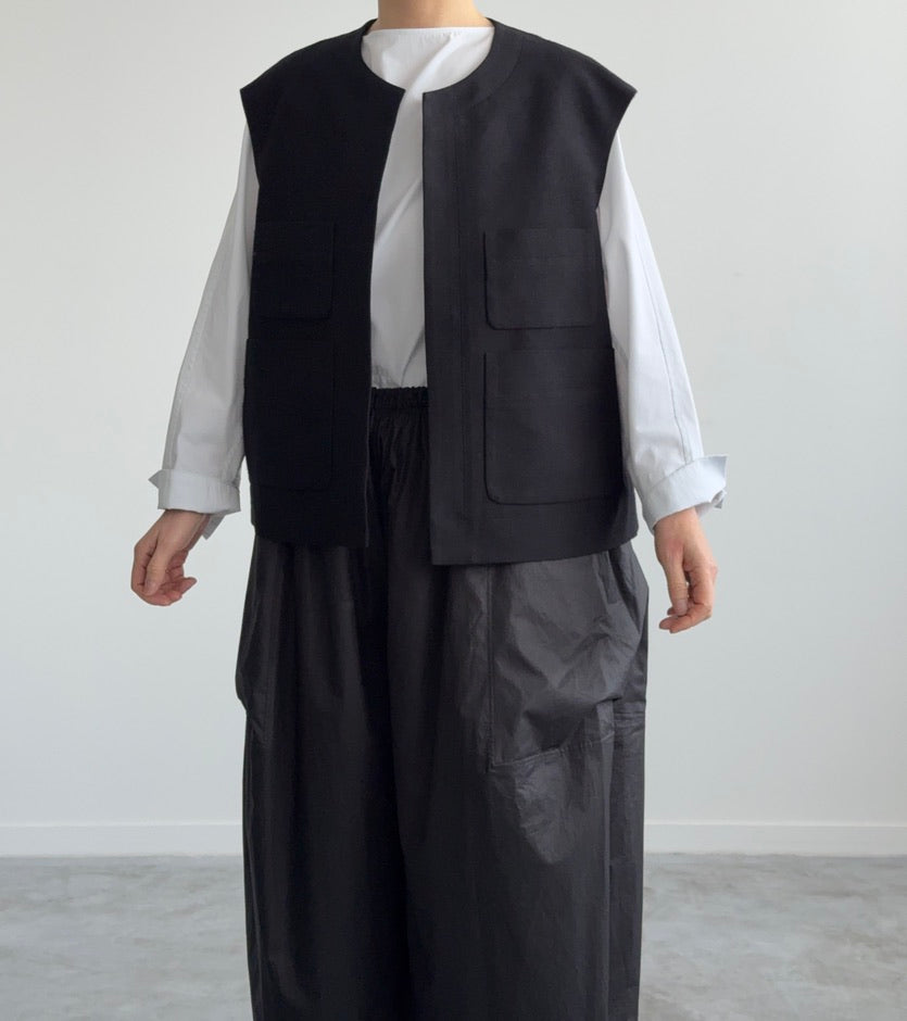 SILK CUPRA TWEED VEST