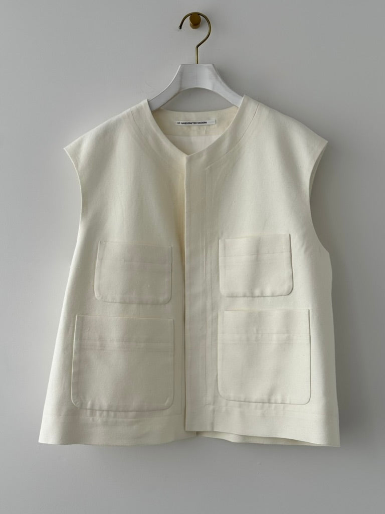 SILK CUPRA TWEED VEST