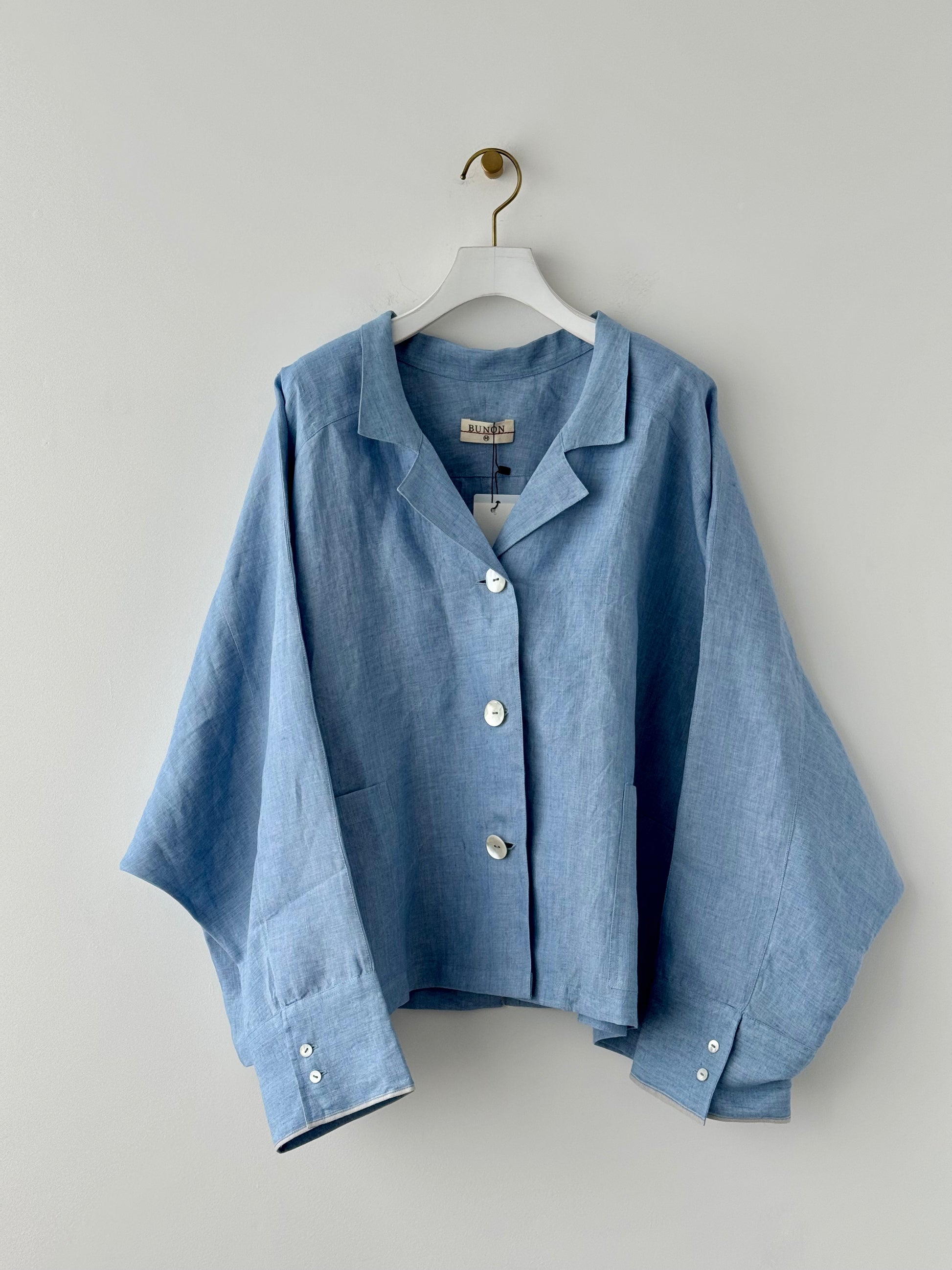 RAGLAN JACKET ラグランジャケット　BUNON ブノン　通販　取扱店　light blue 商品画像
