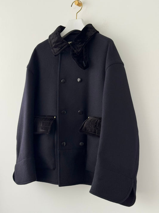 ダブルブレストのMARINEコート　CHEVAL plus　シュヴァル プラス　商品画像