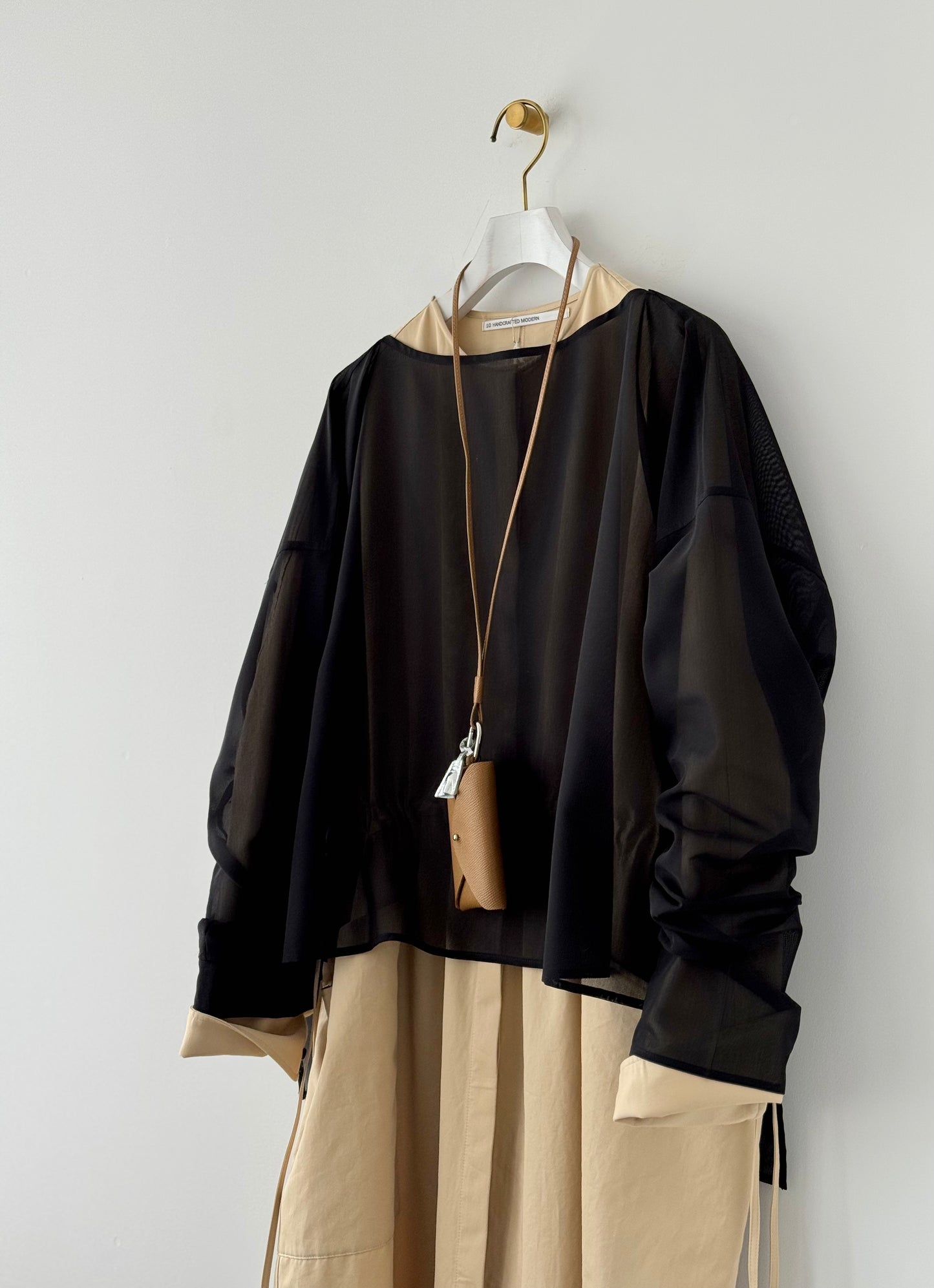 ORGANZA PULLOVER　オーガンザ プルオーバー TENNE HANDCRAFTED MODERN　通販　取扱店　black 商品画像