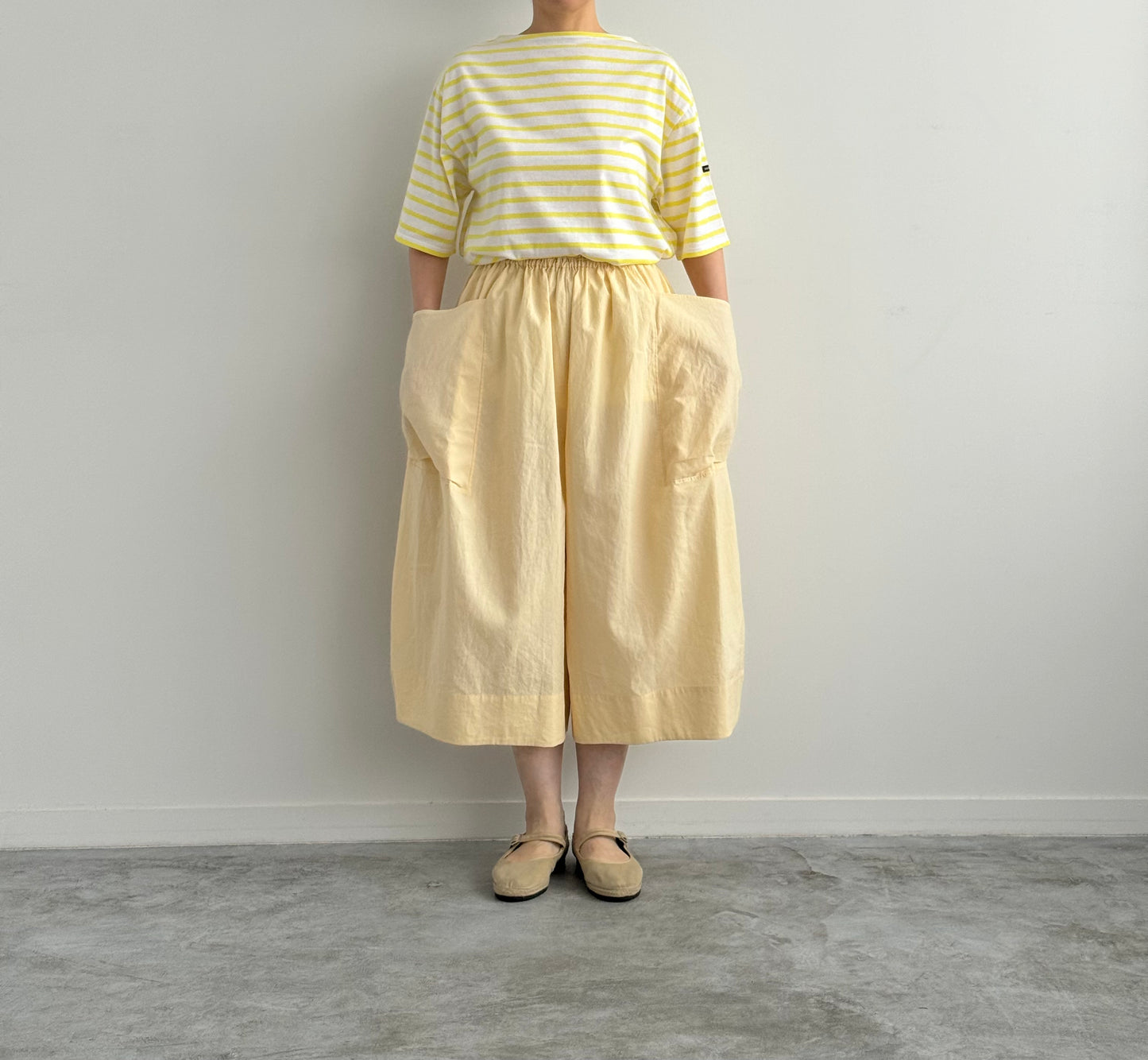 BIG POCKET CULOTTES (CREAM YELLOW)