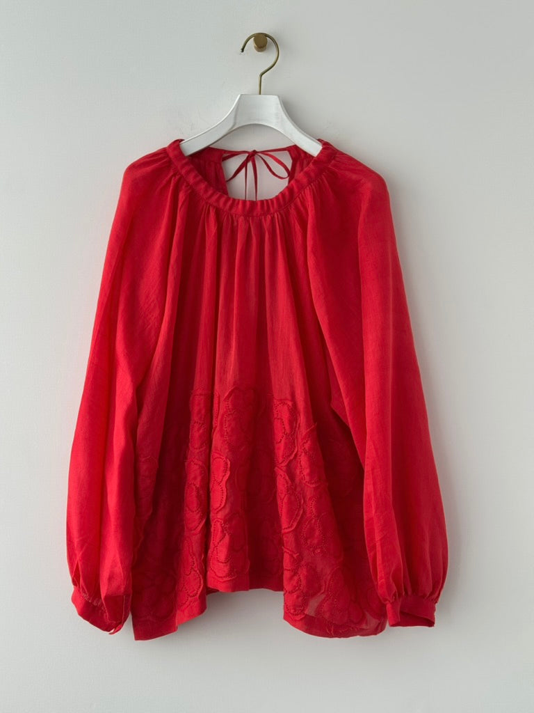 FLOWER RIBBON BLOUSE