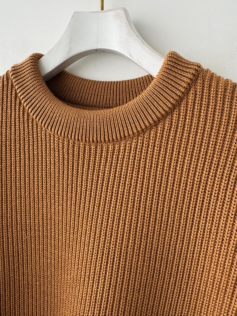 EX FINE WOOL RIB KNIT PULLOVER　Yonetomi 米富繊維 ニット　通販　取扱店