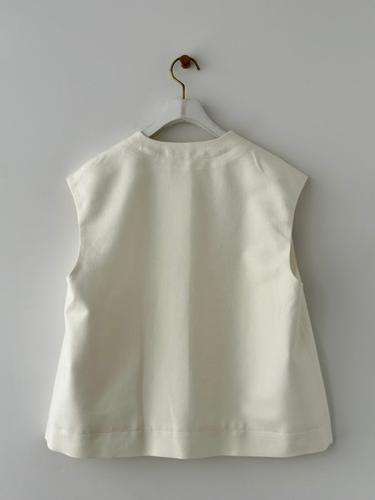 SILK CUPRA TWEED VEST