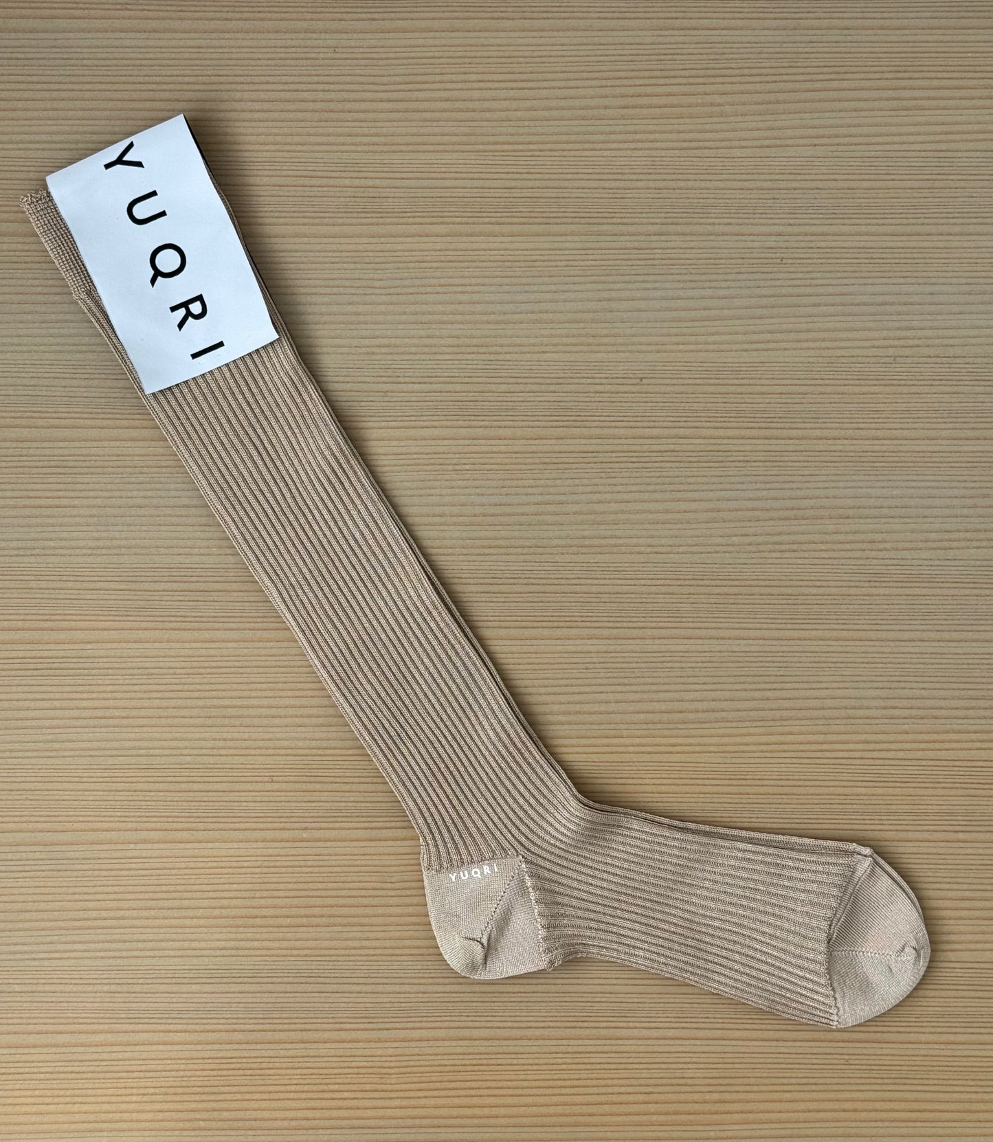SCHICKEST LONG　靴下　SOCKS　YUQRI　ユクリ　BEIGE