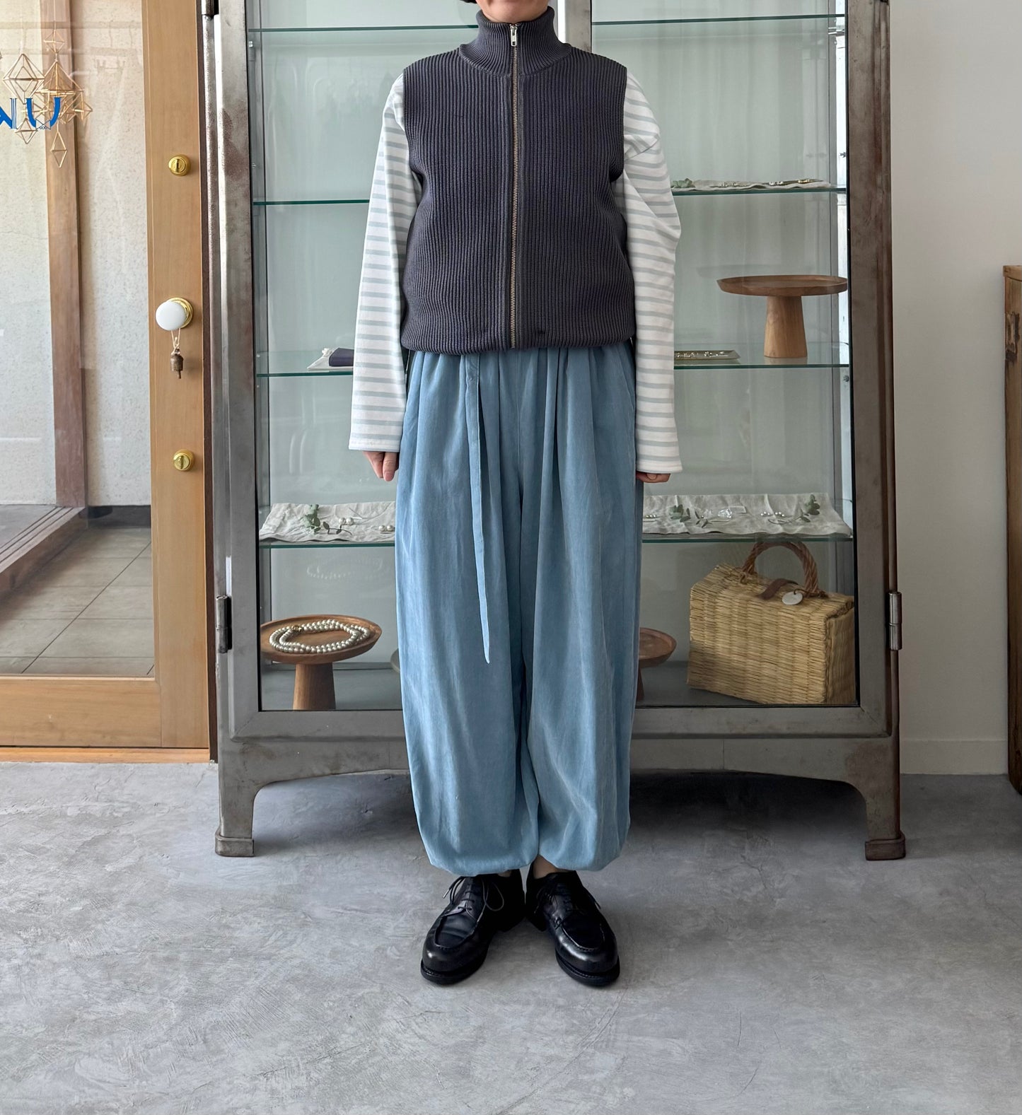 MERCERIZED COTTON RIB KNIT V/T　ベスト　Yonetomi　米富繊維　通販　取扱店