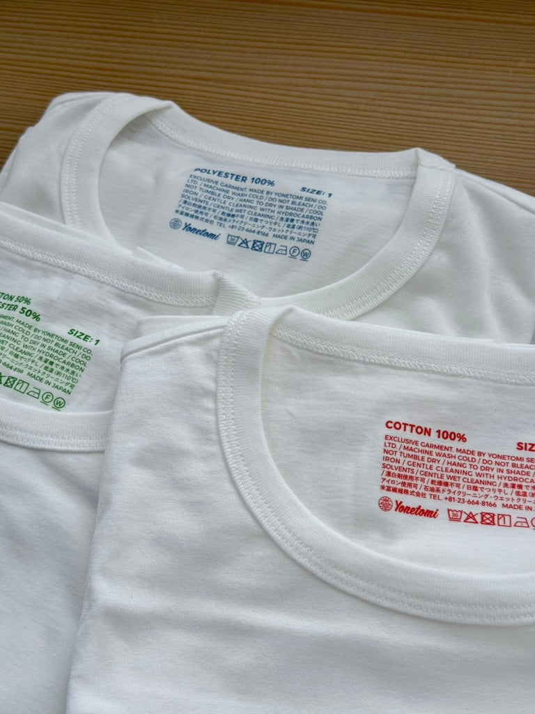 Yonetomi 3PACK T-SHIRT Yonetomi 米富繊維 Tシャツ　通販　広島
