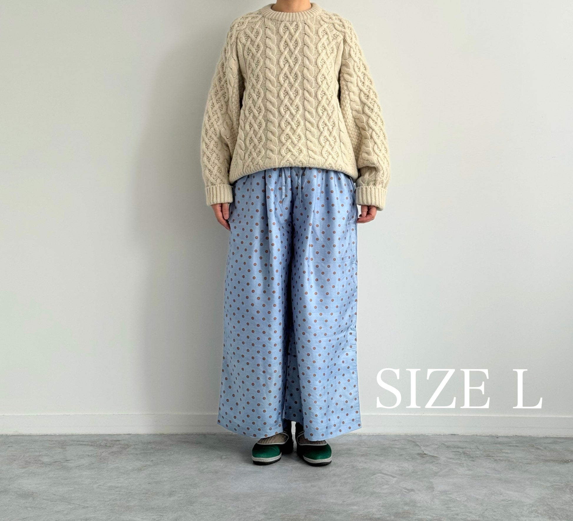 TUCK PANTS ( POLKA DOTS)　BUNON ドット柄パンツ　通販　取扱店