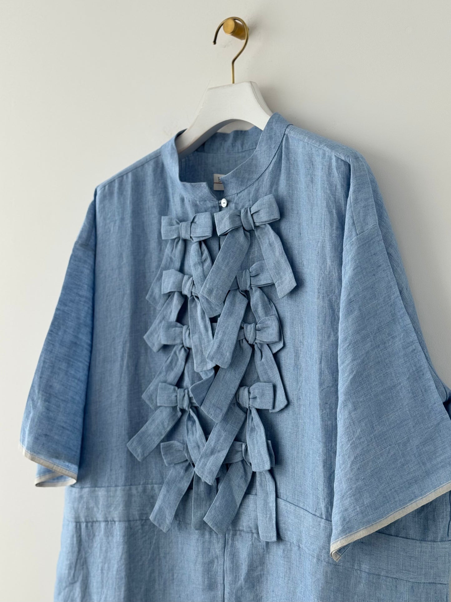 RIBBON OVERALLS リボンオーバーオール　BUNON ブノン　通販　取扱店　light blue 商品画像