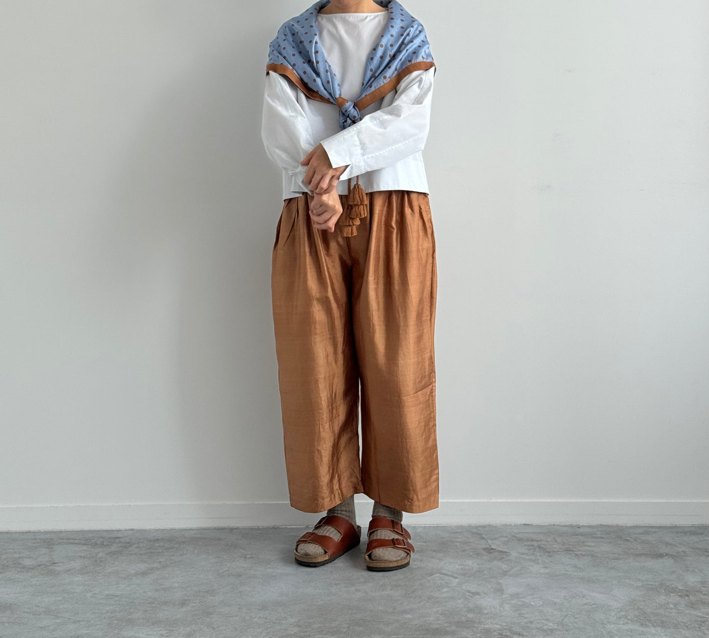 Khadi Scarf (Polka dots)　BUNON ブノン　スカーフ　通販　取扱店