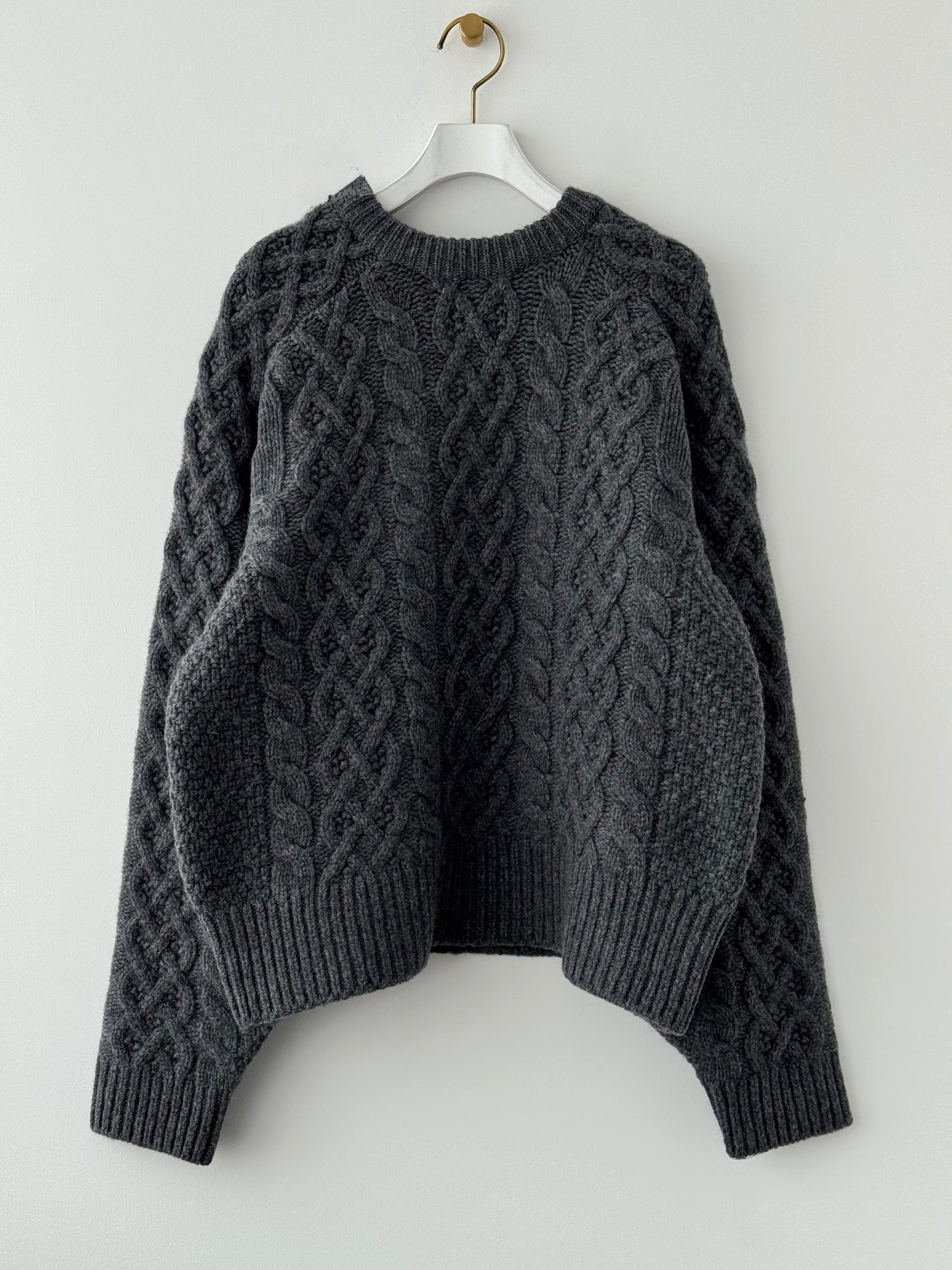 VOLUME SLEEVE ALAN KNIT PULLOVER (CHARCOAL) TENNE HANDCRAFTED MODERN ニット 通販　取扱店