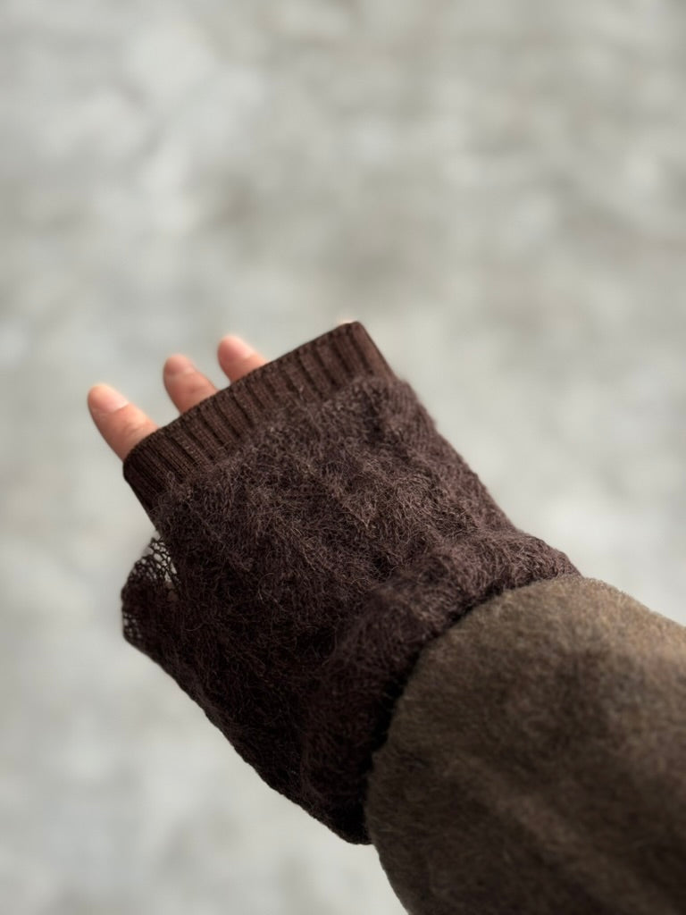 MOHAIR フリルリストウォーマー