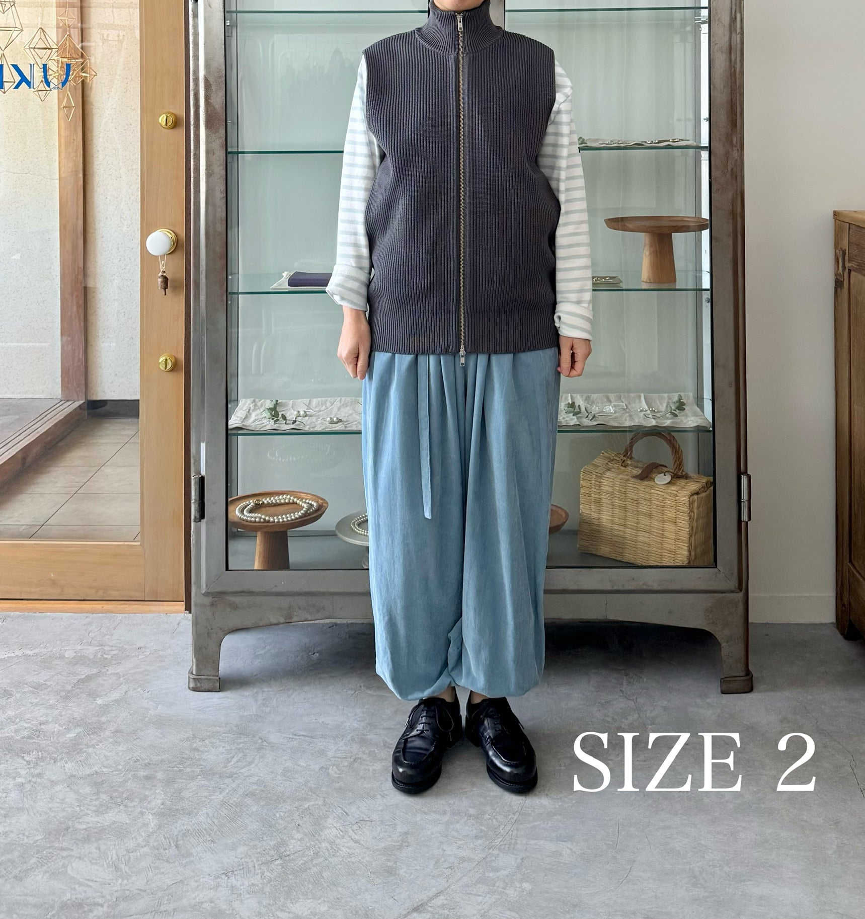 MERCERIZED COTTON RIB KNIT V/T　ベスト　Yonetomi　米富繊維　通販　取扱店