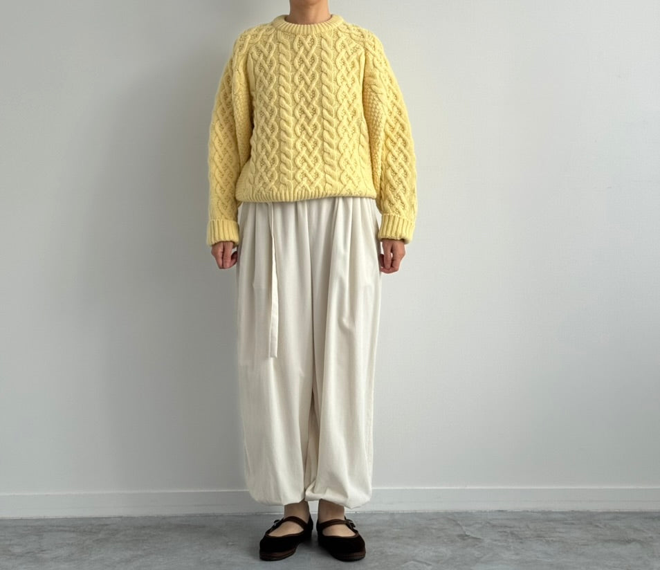 VOLUME SLEEVE ALAN KNIT PULLOVER (YELLOW) TENNE HANDCRAFTED MODERN ニット 通販　取扱店