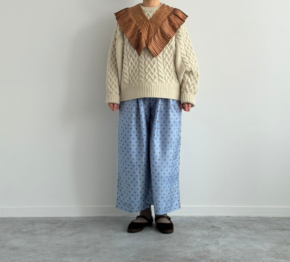 TUCK PANTS ( POLKA DOTS)　BUNON ドット柄パンツ　通販　取扱店