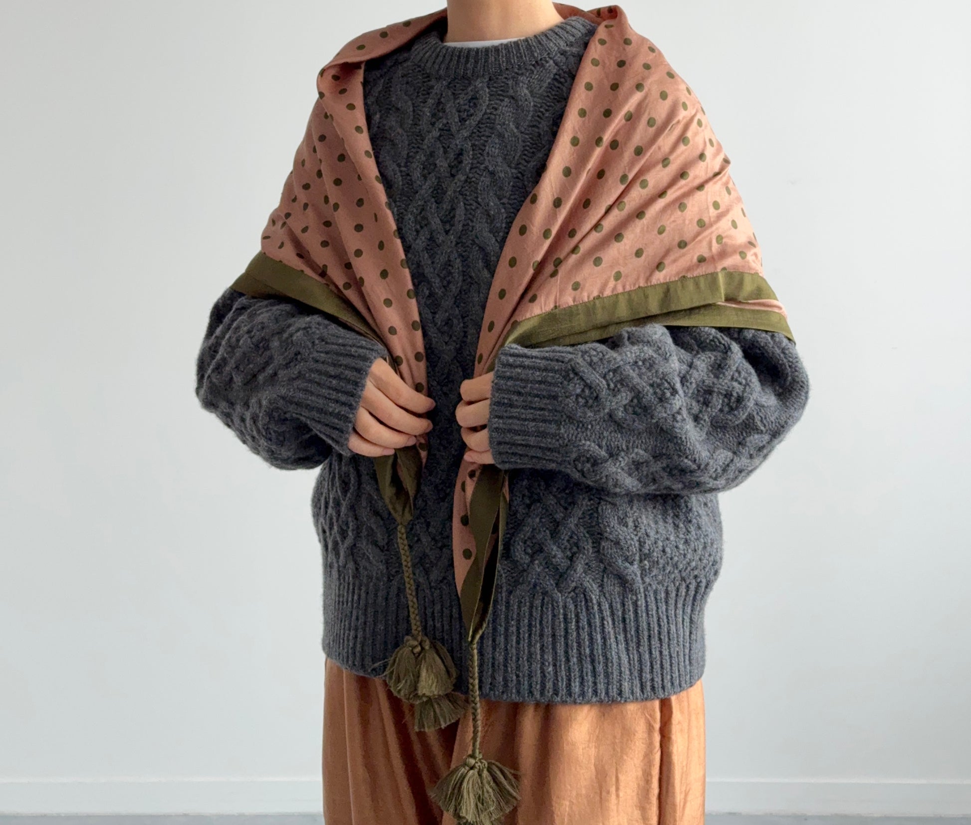 Khadi Scarf (Polka dots)　BUNON ブノン　スカーフ　通販　取扱店